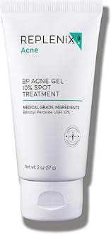 Replenix 10% Benzoyl Peroxide Gel, Advanced Acne Spot Treatment, 2 oz.