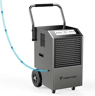 Traver Force Commercial Dehumidifier, 140 Pint Large Dehumidifier with Pump Drain Hose, Up to 5,000 sq. ft, for Crawl Space, Basement, Warehouse, Water Damage Restoration, Job Sites