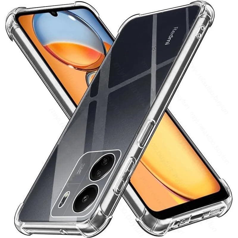 Muzz Silicone Casing For Xiaomi POCO C65 Phone Slim Case Clear Anti-Fall Protect Shell For Mi POCO C65 Redmi13C Redmi 13C Case Slim Shockproof Cover (Clear)