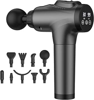 APHERMA Massage Gun, Muscle Massage Gun for Athletes Handheld Deep Tissue Massager Tool 30 Speed Levels 10 Heads