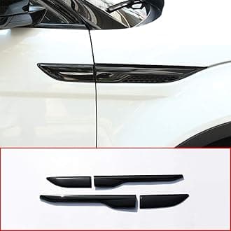 ABS Side Door Fender Air Vent Outlet Trim for Land Rover Range Rover Evoque 2012-2017 (Piano Black)