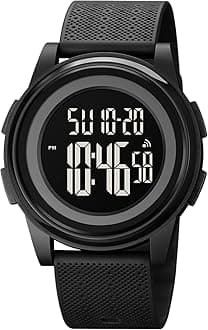 SKMEIWrist Watch for Men, Digital Sports Waterproof Watch with Dual Time Chronograph Countdown Alarm Backlight