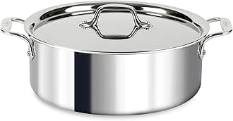 D3 3-Ply Stainless Steel Stockpot 6 Quart Induction Oven Broiler Safe 600F Pots and Pans, Cookware Silver