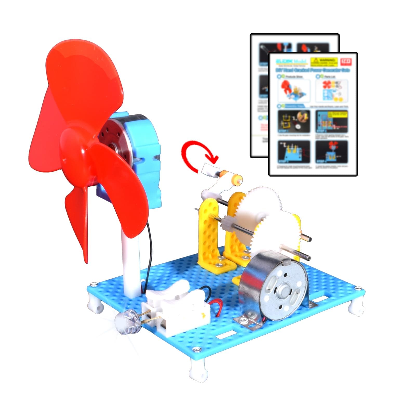 DIY Dynamo Lantern Educational STEM Building Toy, Hand Cranked Power Generator,Generators Science Kit, Light Bulb Science Experiments Kits for Kids Age