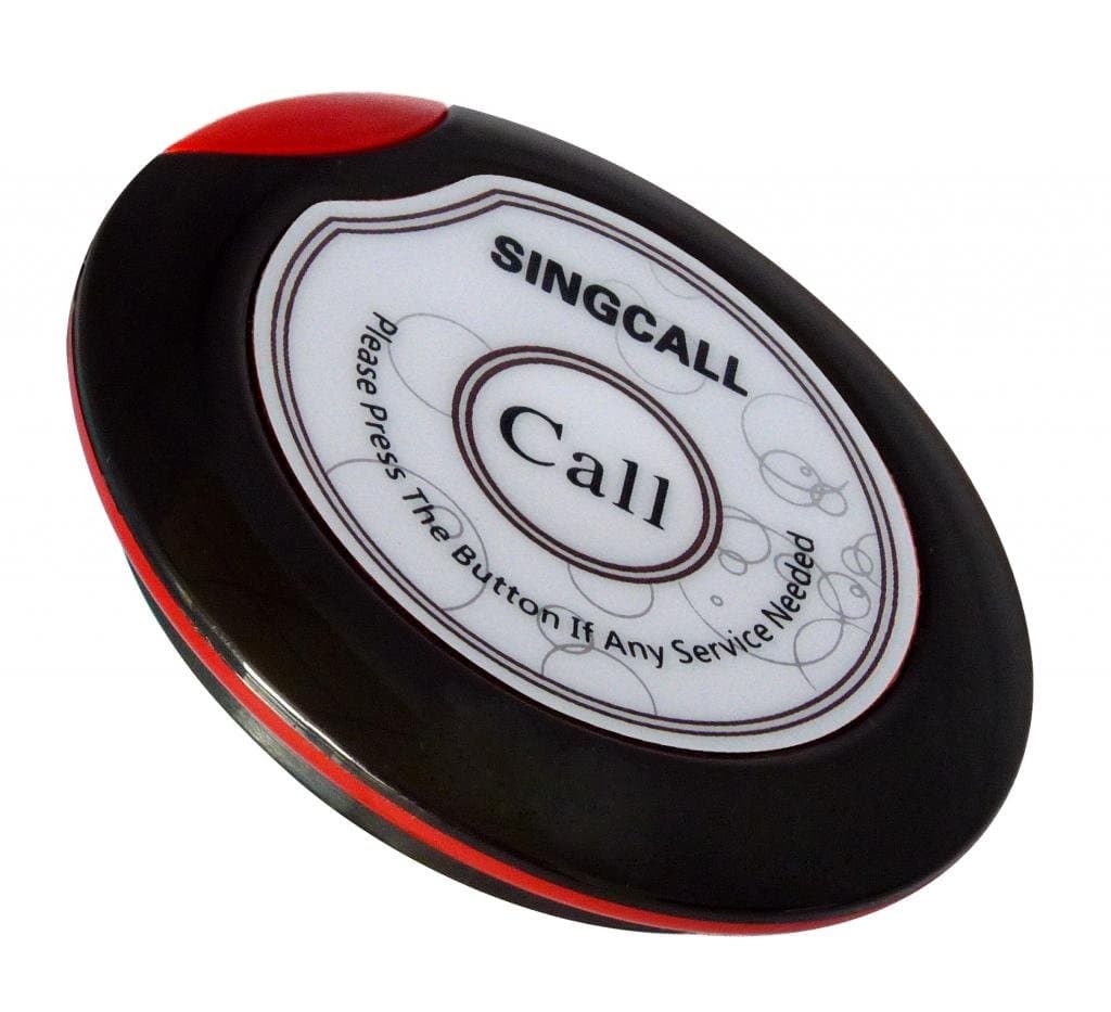 SINGCALL Wireless Waiter Paging Button,Ultrathin Single Call Button APE700 Can't Be Used Alone