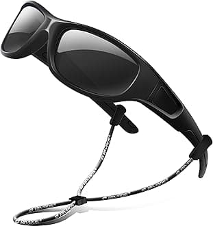 Kids Sunglasses Polarized UV Protection Flexible Rubber Glasses Shades with Strap for Boys Girls RBK037