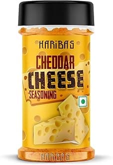 HARIBAS Cheddar Cheese Powder Seasoning 50gm for Popcorn (All Purpose Seasoning) Pasta, Pizza, Fries & Vegetables