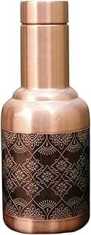 2activelife-Pure Copper Bedside Carafe with Lid – 1.4L (47.3 oz) Capacity Handcrafted Ayurvedic Water Flask for Daily Hydration & Health Benefits