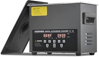 CREWORKS 3L Digital Ultrasonic Cleaning Machine with Degas and Gentle Mode, 120W Ultrasonic Cleaner Machine with Heater and Timer, 0.8 gal Ultrasound Cleaner for Retainer Watch Denture Glasses More