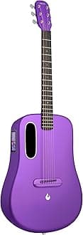 - LAVA ME 4 Acoustic Electric Guitars Carbon Fiber Travel Smart Audio Guitar with 3.5 inch TouchScreen, HILAVA 2.0 System, Right-handed, FreeBoost 3.0, Airflow Bag (36INCH Purple)