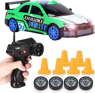 Liberty Imports RC Drift Car 1/24 2.4GHz 4WD Remote Control Sport Racing On-Road Vehicle with LED Light, Batteries and Drift Tires (Style 3)