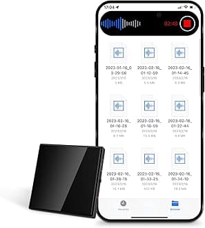 128GB Voice Recorder 3072Kbps Recording Device with Intelligent Triple Noise Reduction, Audio Recorder with 4000Hrs Recording Capacity USB Rechargeable Recording Device Mini Voice Recorder