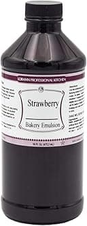 Strawberry Bakery Emulsion: True Essence, Ideal for Boosting Fruit Tones in Cakes, Cookies & Desserts, Gluten-Free, Keto-Friendly, Extract Substitute Essential for Your Kitchen, 16 Oz