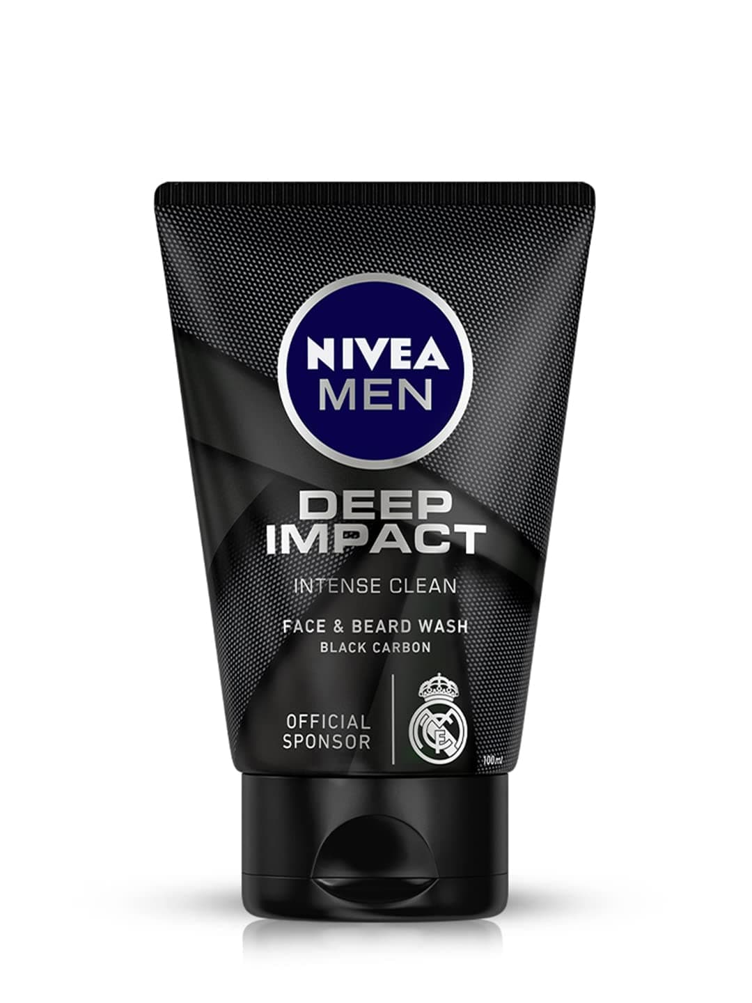Nivea Men Deep Impact Intense Clean Face and Beard Wash - Black Carbon, 100 ml (3.3 oz)(Ship from India)