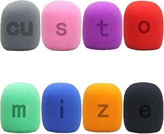 custom microphone cover Windshield foam cover microphone isolation shield Anchor Interview Headphones Windproof (round)