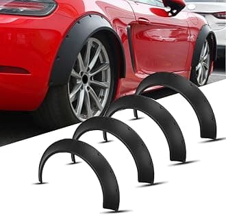 DREAMIZER 4Pcs Universal Flexible Car SUV Large wide-body Kit 80mm Off-road Fender Flare Durable PU Wheel Arch Protector