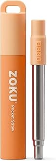 Zoku ZK 307204 Oranje Pocket Straw Herbruikbaar Rietje