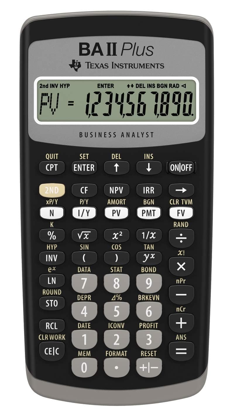 Texas Instruments BA II Plus Professional Advanced Financial Calculator