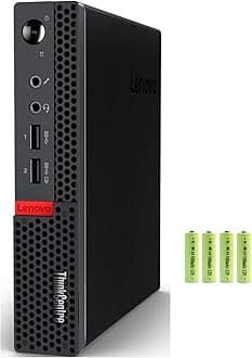 LenovoThinkCentre M625 Mini Desktop Computer PC [Windows 11 Pro], 2-core AMD A4-9120C(up to 2.4 GHz), 16GB RAM 512GB PCIe SSD, AMD Radeon R4 Graphics, 2x Display Ports, 6x USB Ports, RJ-45, w/Battery