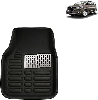 Kingsway Accessories Premium 4D Car Floor Mats Only Compatible with Toyota Innova Year 2004 to 2012 All Model, Set of 4 Pcs, 100% Waterproof Tray Shape PVC 4D Car Foot Mats, Black