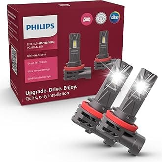 Philips automotive lighting Ultinon Access LED car headlight bulb (Fog H8/H9/H16), ultra-compact direct-fit, 80%, 6.000K, set of 2