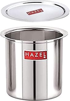 HAZEL Steel Milk Pot with Lid | Stainless Steel Milk Boiler Container | Milk Boiling Vessel Gunj for Kitchen, 1800 ml