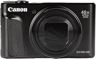 PowerShot SX740 HS Lite Edition Digital Camera (20.3 MP, 40x Optical Zoom, 7.5 cm (3 Inch) Display, DIGIC 8, 4K Ultra HD, HDMI, Wi-Fi, Bluetooth, Automatic Aperture, Automatic Timer, Black