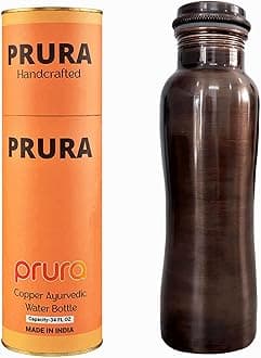 - Sea Creature Printed Copper Water Bottle 32 oz - Leak Proof Ayurvedic Drinkware Copper Vessel for Sports, Gym, Outdoors, Yoga, Office