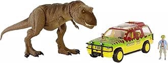 Jurassic World Legacy Collection Tyrannosaurus Rex Escape Pack with Jurassic Park Vehicle and Tim Action Figure
