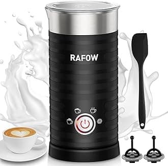 4 In 1 Electric Milk Frother Steamer - Hot and Cold Coffee Foam Froth Maker 350ml/12oz, Automatic Milk Warmer Foamer for Latte, Cappuccinos, Macchiato, Chocolate
