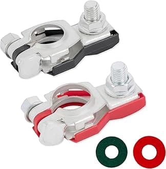 Premium Battery Terminal Connectors for Nissan, Positive and Negative 1 pair, Good Contact, Corrosion Resistance, Fits For 243407F000 243407F001