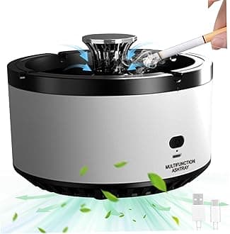 Smokeless Ashtray Indoor, 2 in 1 Air Purifier Ashtray with Filter, USB Rechargeable Smart, 5.5x3.9" Portable Clean Air for Home Car Office