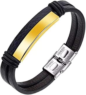 Yellow Chimes Bracelets for Girls and Boys | Leather Bracelet for Girls and Boys | Leather Silicon Wristband for Boys | Accessories Jewellery for Unisex | Birthday Gift for Girls and Boys., Medium,