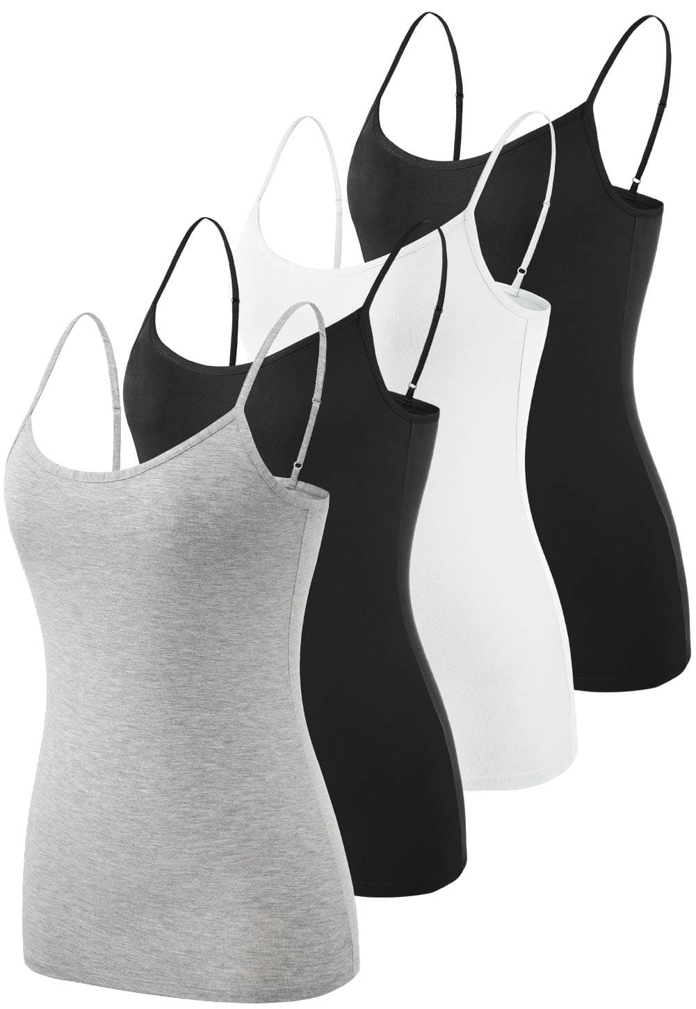 Women's Basic Solid Camisole Adjustable Spaghetti Strap Tank Top