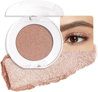 Single Cream Eyeshadow,Pink Brown Shimmer Eye shadow Pallette,Long Lasting Glitter Eyeshadow,Soft Shimmer Eye Makeup,Vegan & Cruelty-Free Mini Eye shadow for Brown Blue Green Eyes. 01#