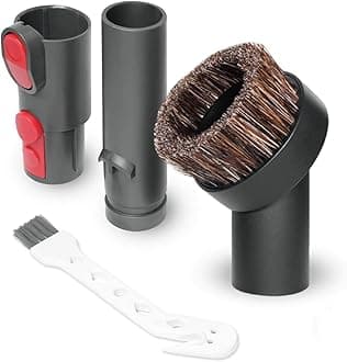 Horse Hair Brush Vacuum Attachments for Dyson Gen 5 V15 V12 V11 V10 V8 V7 V6 SV10 SV11 SV12 SV14 Cordless Vacuum Cleaner, 1.25" Soft Vacuum Dust Brush Accessories