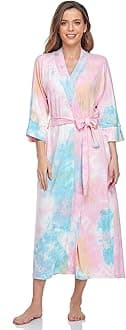 Women's Soft Robes Long Bath Robes Cotton Kimonos Sleepwear Dressing Gown,Solid Color