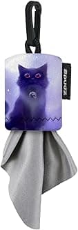 SPUDZ Classic | Microfiber Cloth Screen Cleaner and Lens Cleaner | Open Bottom | Cat | 6 x 6 Inch (2-Pack)