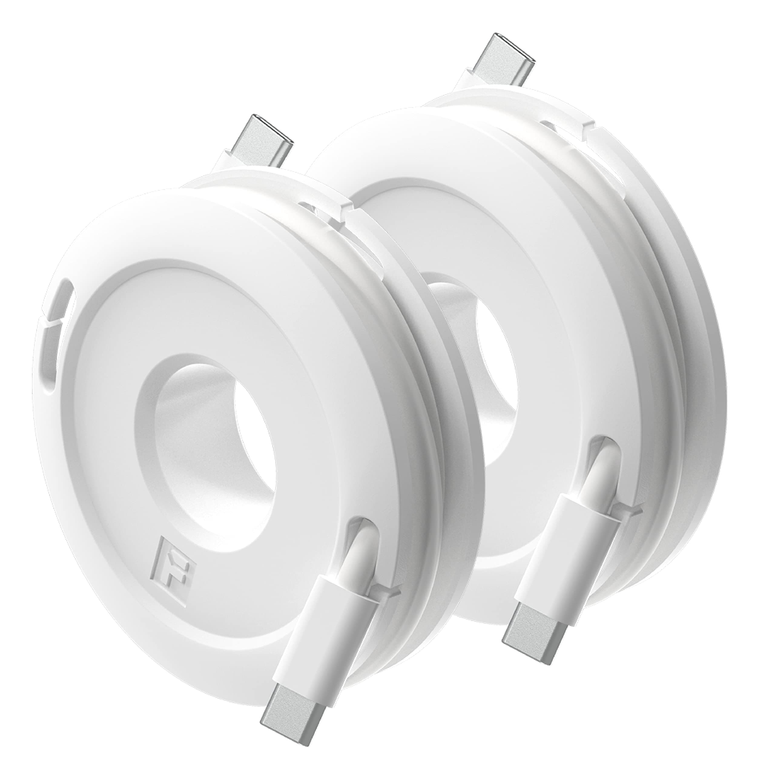 Fuse Side Winder Mini and Max Headphone, Earbud and Charging Cable Winder and Organizer Perfect for Wrapping Earbuds and Cords for Travel and Organization 2-Pack (White, Max (2-Pack))