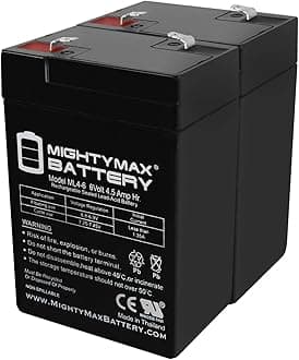 Mighty Max Battery 6V 4.5AH SLA Replacement Battery for Jiming JM-6M4.5AC - 2 Pack