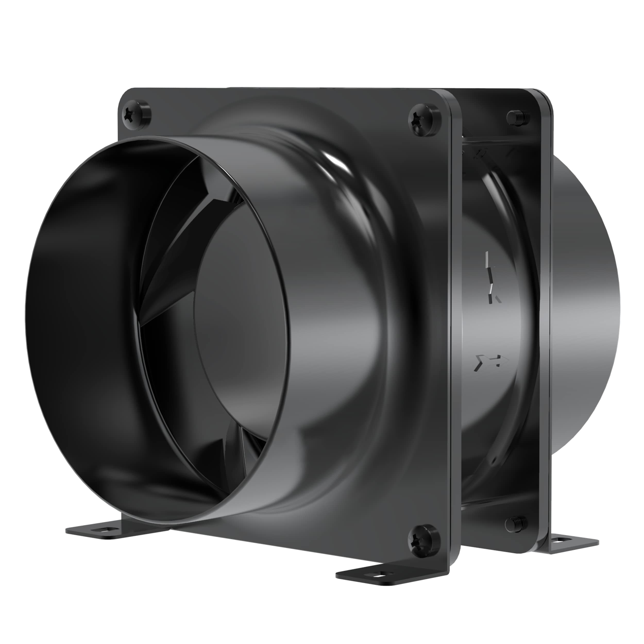 YJHome 4 inch Quiet Axial Flow Inline Ventilation Extractor Fan - Black(ø100mm) 2700 RPM, Airflow 70 CFM