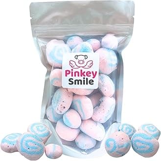 PinkeySmile Cotton Candy Flavored Freeze-Dried Taffy 2 oz– Crunchy & Airy Snack – Bite-Size Pieces - Ships in Box – Bold Taste & Light Texture