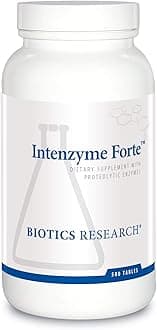 Intenzyme Fort™ Proteolytic Pancreatic Enzymes, Pancreatin, Bromelain, Papain, Lipase, Amylase–Supplement Supports Healthy Protein Digestion, Immune & Circulatory Function 500 Tablets