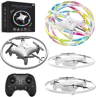 Small Remote Control Drone Quadcopter, 360 Degree Flip LED Light, 90 Degree Circle Flight, 8-12 Years Old Children's toy Mini Drone