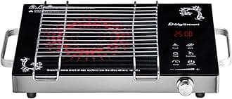 DIGISMART Emerald Induction Cooktop 2500W with Grill Rack, Infrared Glass Top, Digital Touch Control, Auto-Off Safety, 3 Cooking Modes, Works with All Cookware, Black