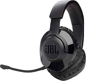 Free WFH Wireless, Over Ear Headset with Detachable Voice-Focus Noise Cancelling Mic, Lossless & Low-lag 2.4GHz USB Dongle for Work from Home, Conference Calls, Online Learning & Teaching (Black)