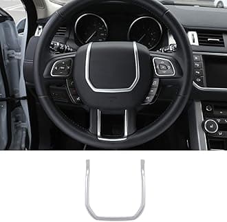 ABS Chrome Steering Wheel Decoration Strips Trim For Land Rover Range Rover Evoque 2012-2017