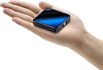 The Smallest and Lightest 10000mAh Small Power Bank，Fast charge Mini Portable Charger, USB C Input/Output with External Battery Pack, Smart LED Display，Suitable for iPhone, Samsung, iPad and tablets.