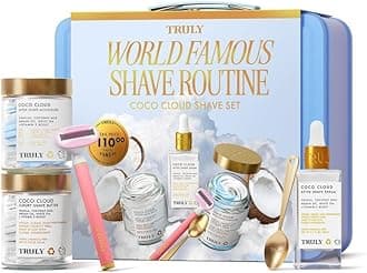 Beauty Ultimate Coco Cloud Shave Set | 3-Step Kit with Shave Butter, After Shave Oil, Moisturizer, Razor & Fuzzy Bag | Softens Skin & Prevents Ingrowns | Shave Routine for Smooth Skin (5 Pc)