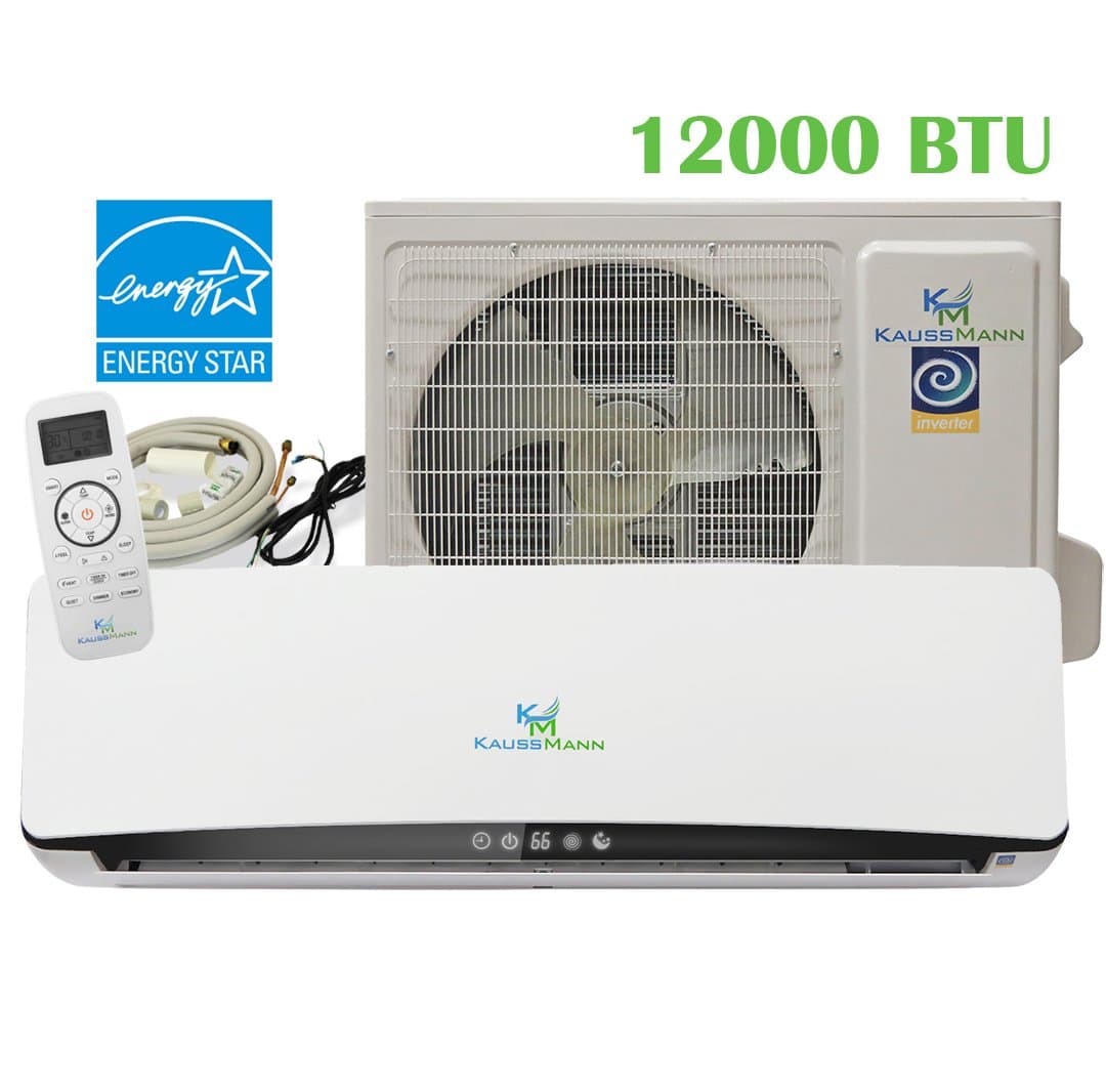 12000 Btu (1 Ton) 20.5 SEER Mini Split Air Conditioner Inverter Ductless System & Heat Pump, Heating, Cooling, Dehumidification, Ventilation. Comes with 15 Feet Installation Kit. 208~230 VAC